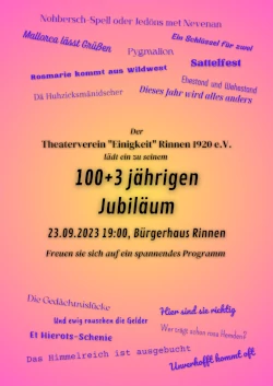 100+3 jähriges Jubiläum